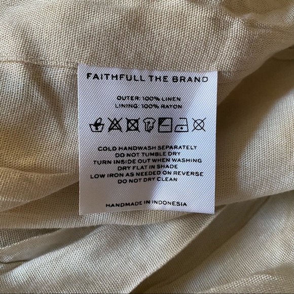 Faithfull the Brand Thulla Floral Print Linen Wrap Midi Dress - Picture 9 of 9